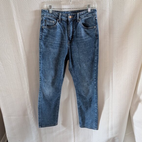 H&M & Denim Vintage Slim High Waist Jeans Medium Blue Wash Size 8 - Picture 1 of 10